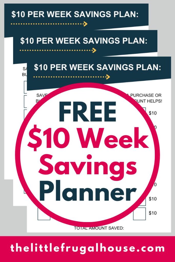 Learn how saving just $10 a week can help build your money and get into the habit of saving. Grab the free $10 week savings plan printable!