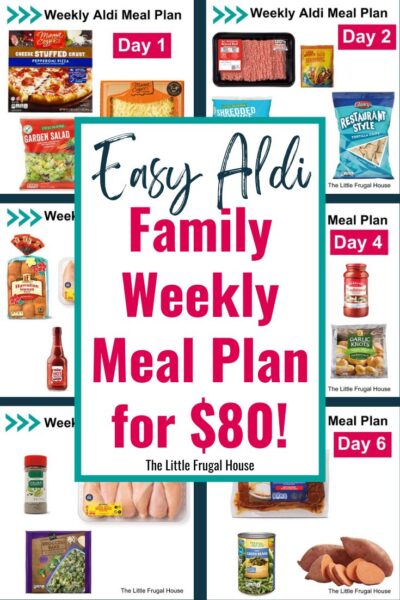 Looking for an easy meal plan that will feed your family on a budget? You are going to love this easy $80 weekly Aldi meal plan for 4!