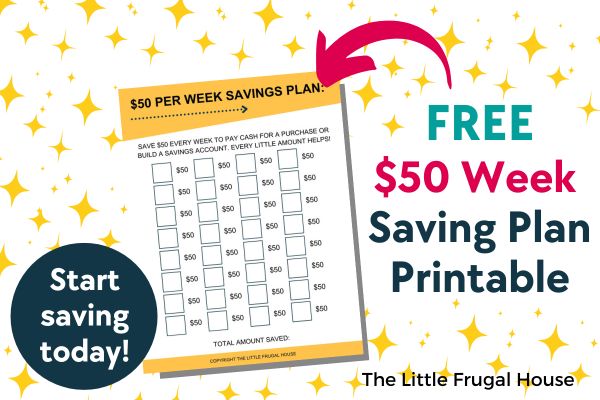 Wish you had money to go on vacations, date nights, or pay cash for things you want? You'll love this $50 week savings plan!