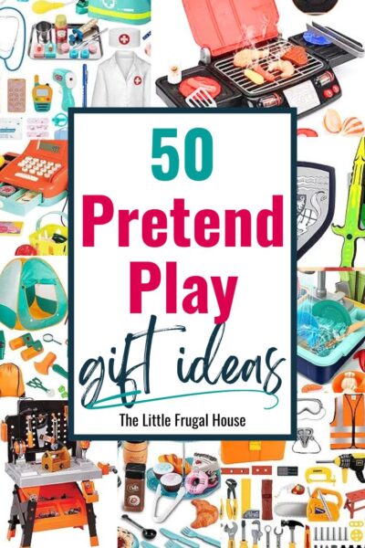 Need a birthday or Christmas gift for kids? You'll find the perfect gift in this guide full of 50 pretend play gift ideas for boys and girls!