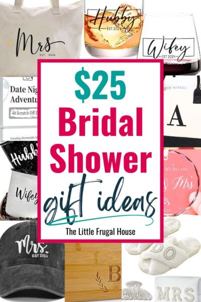 Do you have a bridal shower coming up? Check out these sweet and thoughtful (and affordable) $25 bridal shower gift ideas!