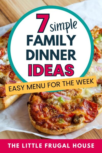 Need an easy menu for the week? This simple 7-day family dinner plan is full of budget-friendly meals you can actually make on busy weeknights. Use these easy dinner ideas to save money, eat at home more often, and stop wondering what’s for dinner every night!