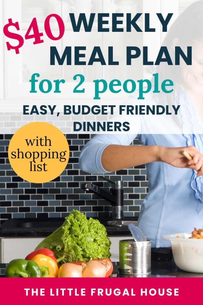 This $40 weekly meal plan for 2 includes easy dinners and a simple grocery list to help you stay on budget. Affordable meals that work for Aldi or Walmart.