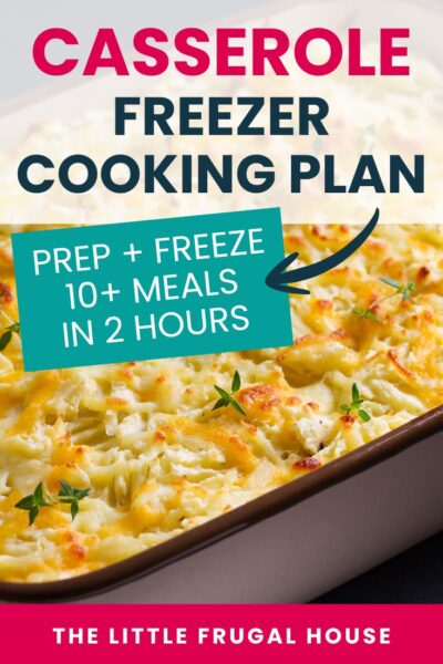 Short on time during the week? This casserole freezer cooking plan helps you prep and freeze 10+ family dinners in just 2 hours. A simple way to save time, plan ahead, and make busy weeknights easier.