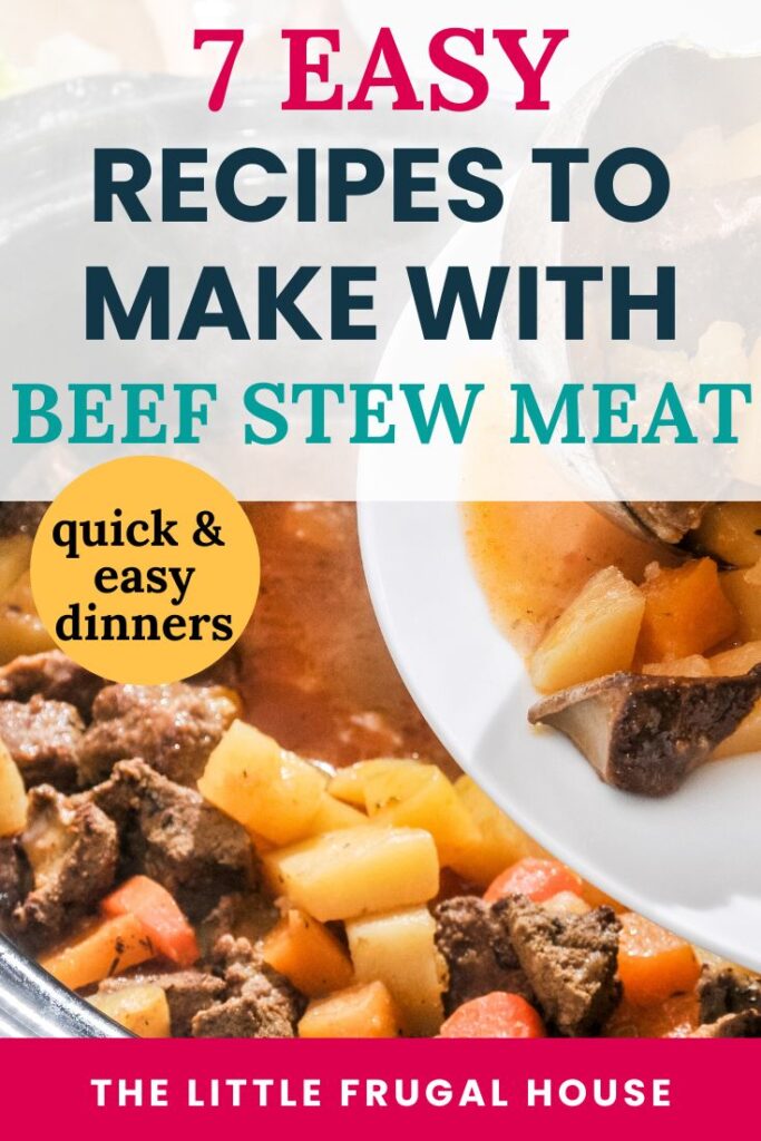 Looking for easy recipes to make with beef stew meat? These budget-friendly dinner ideas are perfect for slow cooker meals, freezer cooking, and simple weeknight dinners using an affordable cut of beef.