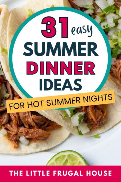 Need easy summer dinner ideas for hot summer nights? These simple summer dinners are quick, family-friendly, and perfect for busy warm-weather days when you don’t want to spend much time cooking. Find easy meals like chicken wraps, fish tacos, pasta salads, rice bowls, sheet pan dinners, slow cooker recipes, and fresh summer salads your family will love!