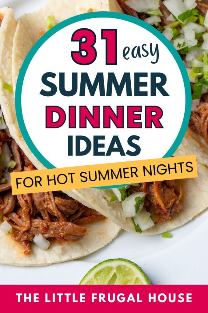 Need easy summer dinner ideas for hot summer nights? These simple summer dinners are quick, family-friendly, and perfect for busy warm-weather days when you don’t want to spend much time cooking. Find easy meals like chicken wraps, fish tacos, pasta salads, rice bowls, sheet pan dinners, slow cooker recipes, and fresh summer salads your family will love!