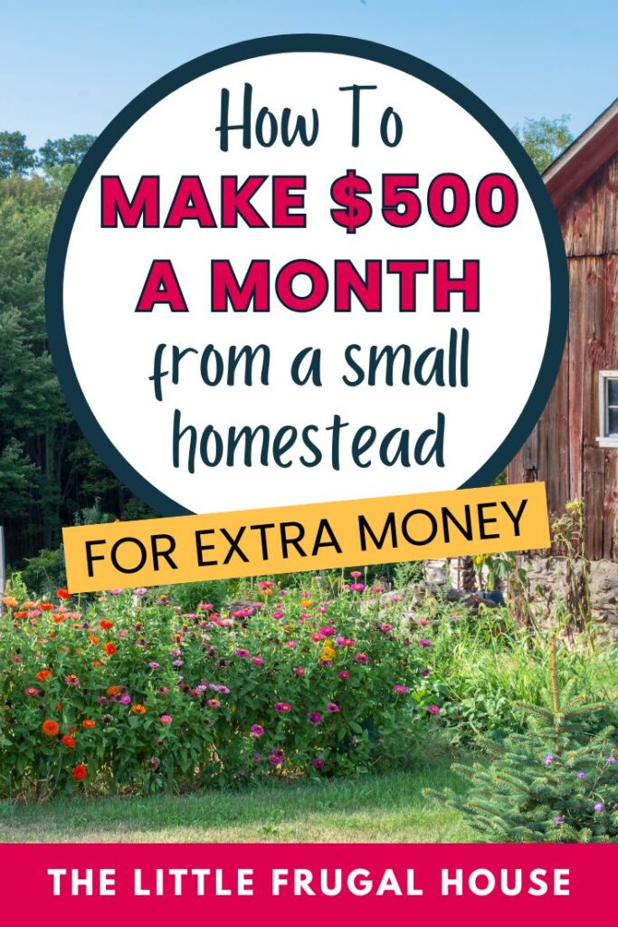 Want to make extra money from your small homestead? Here are 25 realistic homestead income ideas to help you make $500 a month with eggs, fresh produce, herbs, sourdough bread, homemade soap, farm stands, farmers markets, and more creative ways to earn extra income from home.